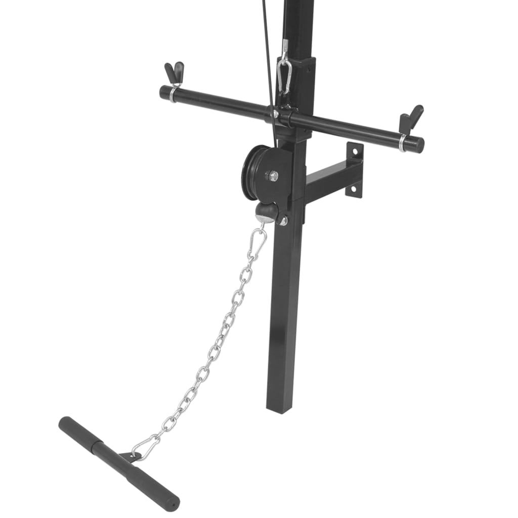 Lat Pulldown Tower with 2 Pulleys, Wall Mounted