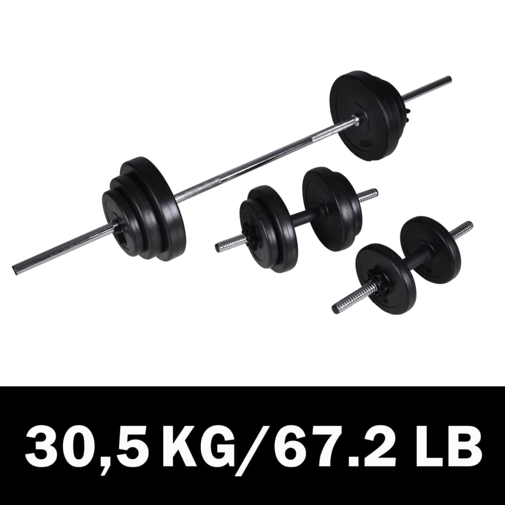 Barbell + 2 Dumbbell Set   Barbell and Dumbbell Set