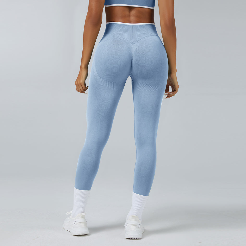Seamless Knitted Tight High Waist Quick-drying Sports Yoga Pants