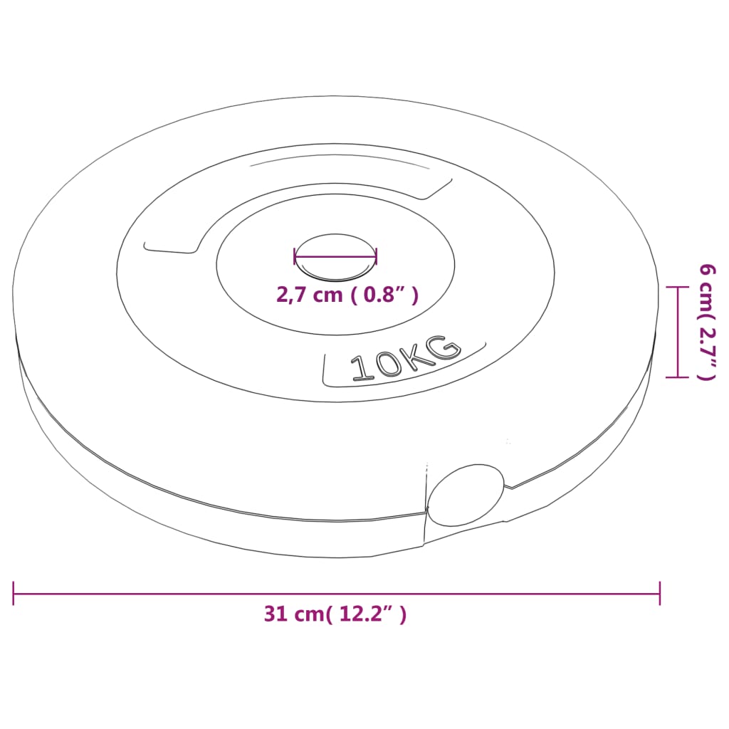 weight plates, 4 pcs. Cement;   weight plates, 2