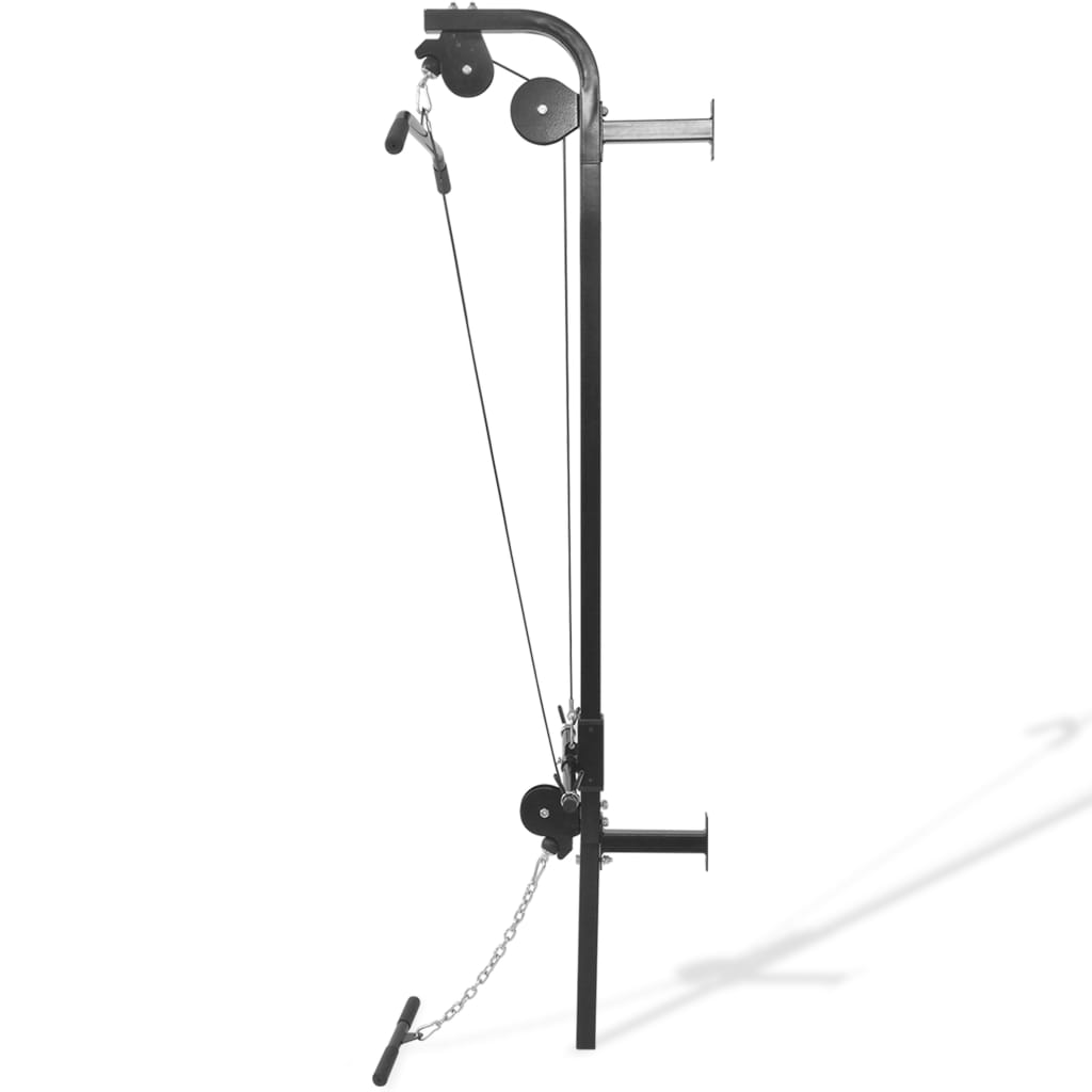 Lat Pulldown Tower with 2 Pulleys, Wall Mounted