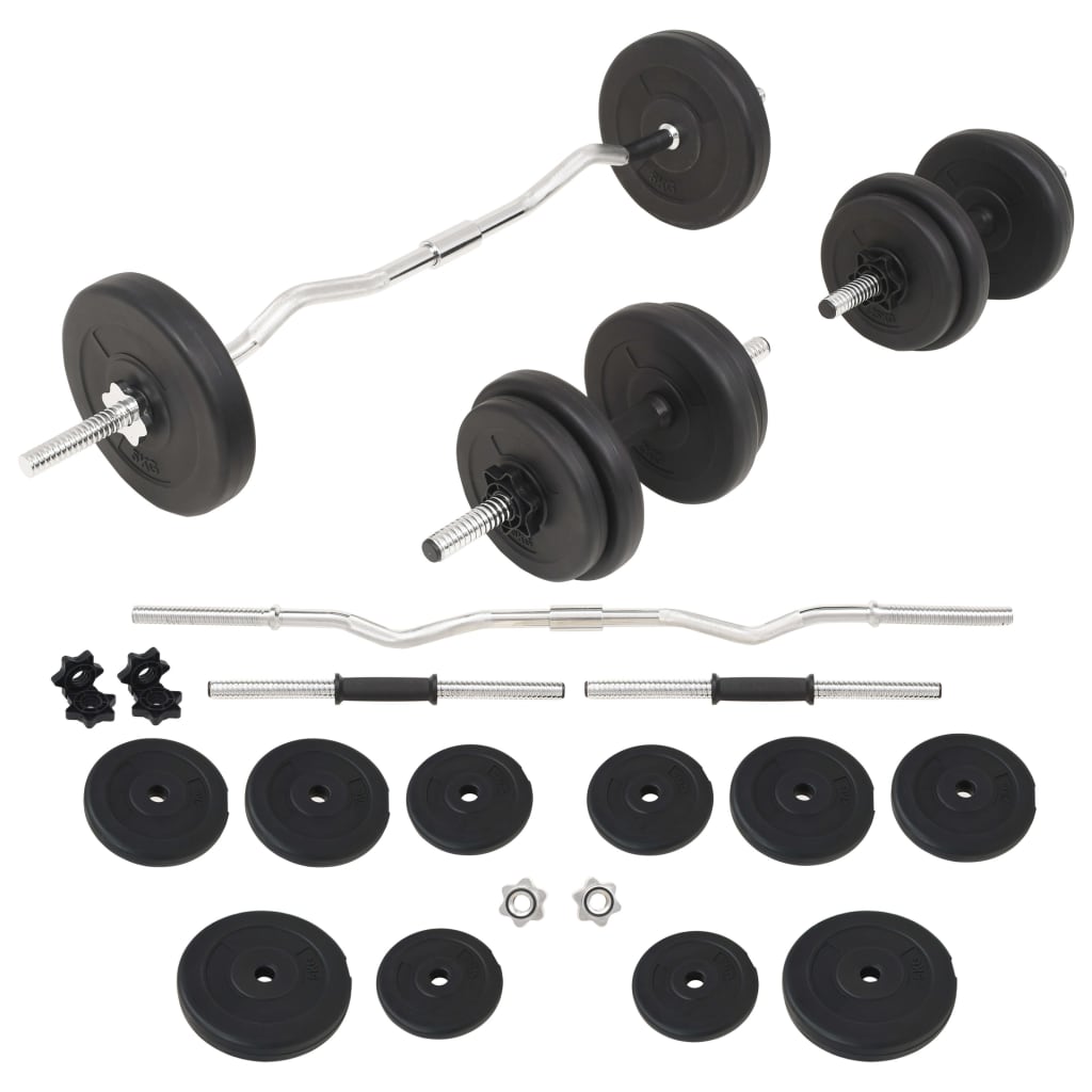 Barbell + 2 Dumbbell Set   Barbell and Dumbbell Set